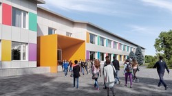 Разноцветный фасад, стеклопакеты, современный спортзал: На Днепропетровщине обновляют опорную школу (ФОТО)